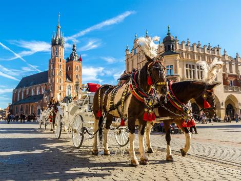 クラクフ：中央市場広場