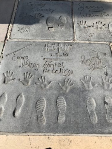ハリウッドの有名スターの手形