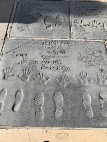 ハリウッドの有名スターの手形