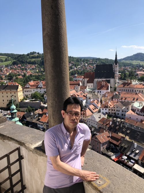 チェスキークルムロフ城の上から