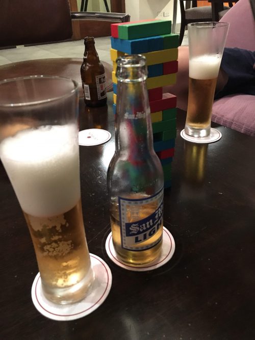 毎晩ホテルでのんびりビールを楽しみました