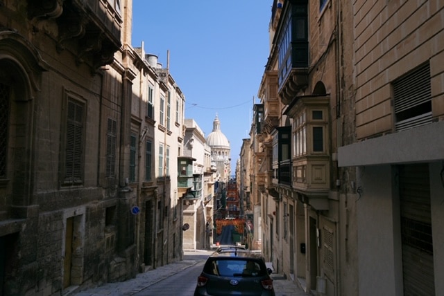 マルタの首都「バレッタ」の街並み