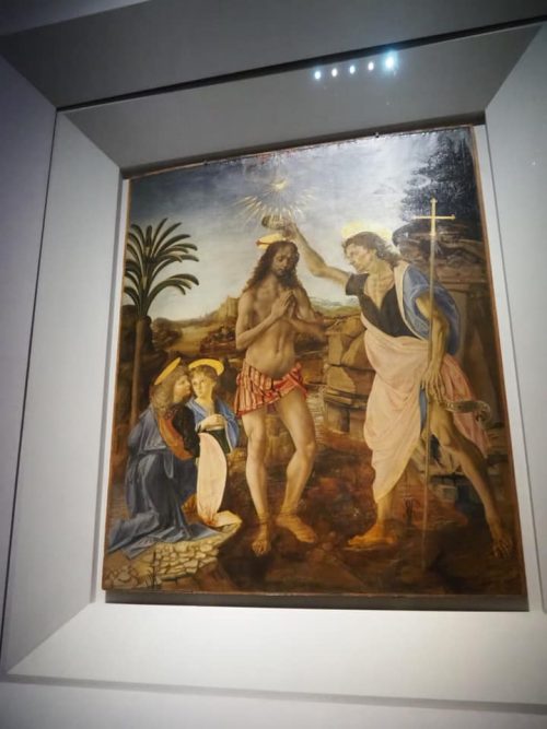 レオナルド・ダ・ヴィンチの「キリストの洗礼」