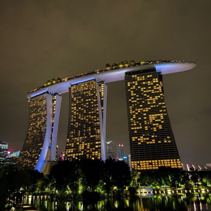 憧れのマリーナベイサンズの夜景