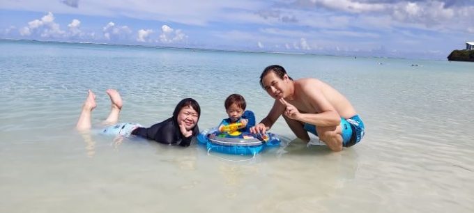 家族でビーチを満喫しました