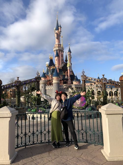 メインのお城の前で記念撮影！