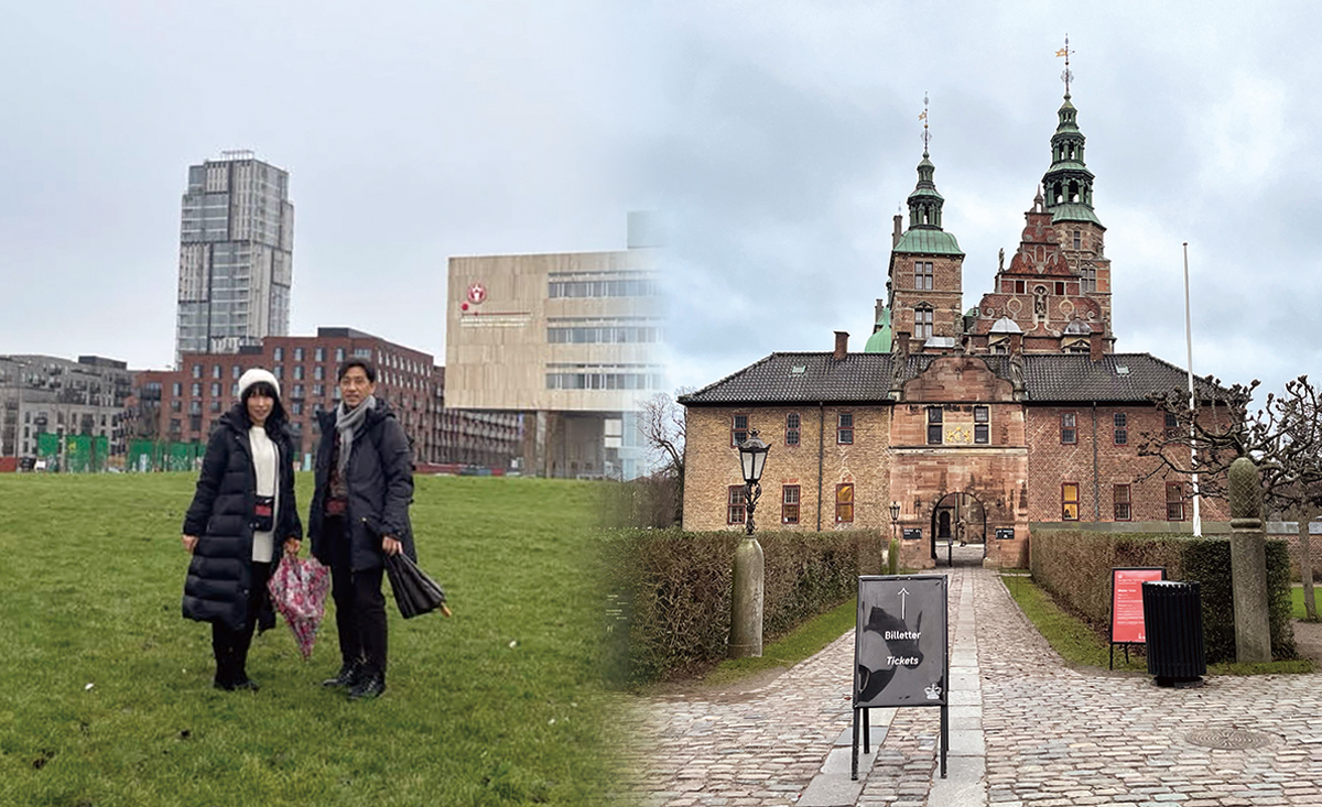 コペンハーゲン大学（左）ローゼンボー城（右）