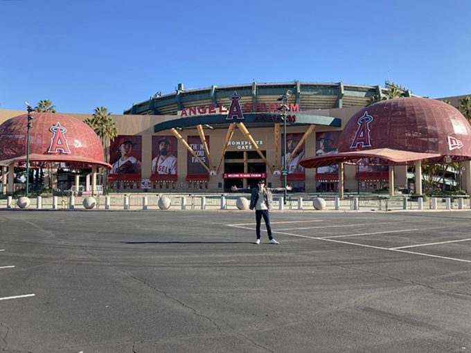 壁に大きな大谷選手の写真も！