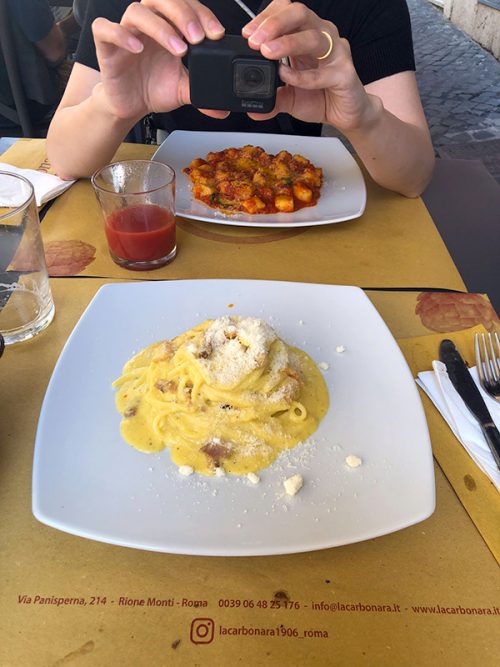 ラ カルボナーラにて