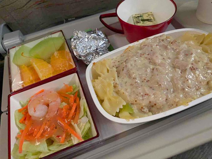 アシアナ航空の機内食一例