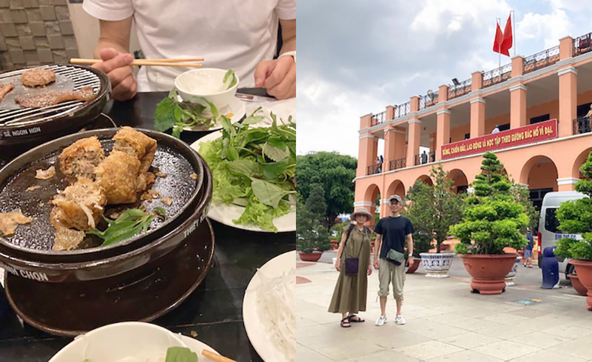 ブンチャー（左）ホーチミン博物館（右）