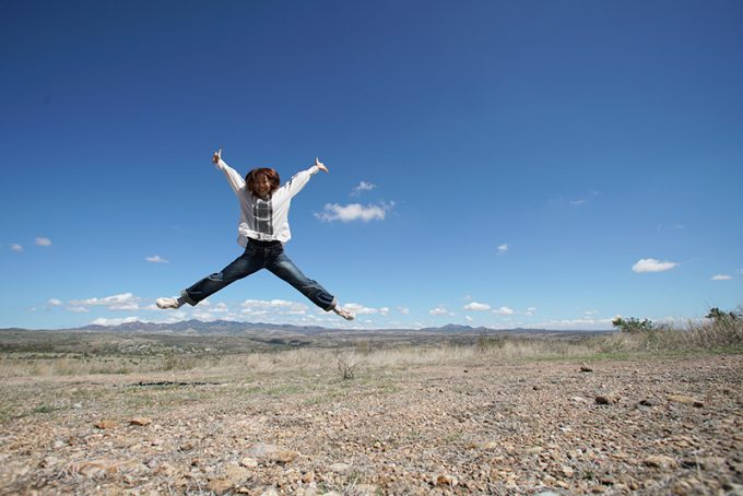 広大な自然と記念撮影！