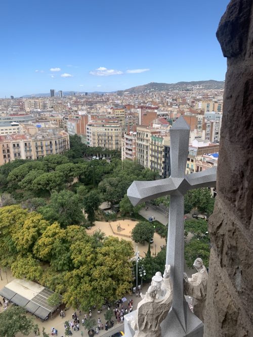 塔の上から見るバルセロナの景色