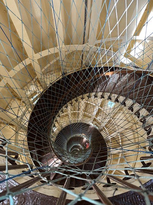 アメデ灯台の階段