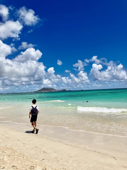 ドライブで一番印象的だったカイルアビーチ
