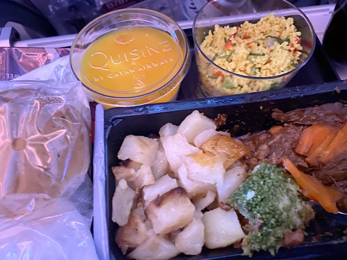 カタール航空の機内食