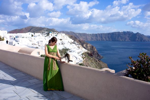 主人がサントリーニ島ではウェディングフォトを撮ってくれて、旅の計画も細かいところまでしてくれました。