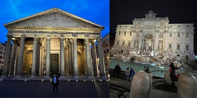 早朝のトレビの泉&パンテオン
