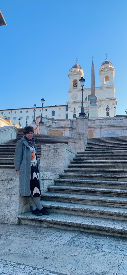 朝のスペイン広場。朝は本当に人がいません（笑）