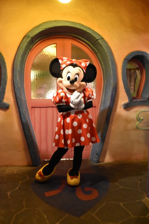 トゥーンタウンにてミニーとグリーティング