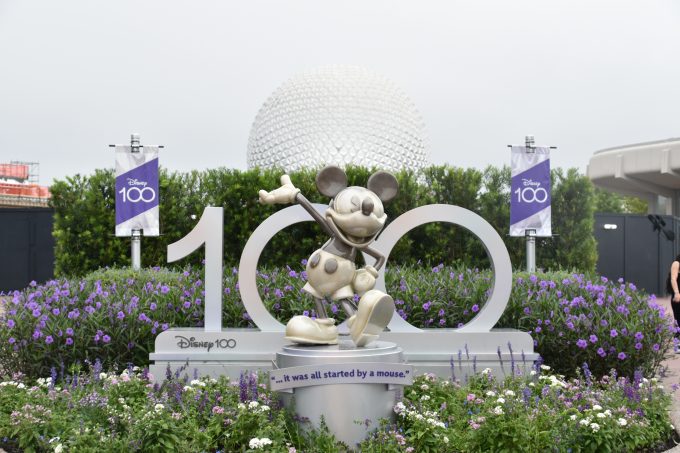 エプコット　Disney100のフォトスポット