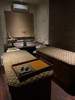 1日の疲れをホテルのマッサージで癒しました