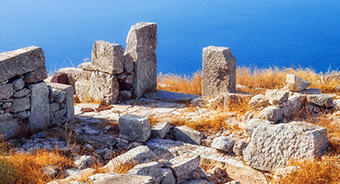 島を一望 古代ティラ遺跡