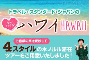 4スタイルから選べるハワイツアー