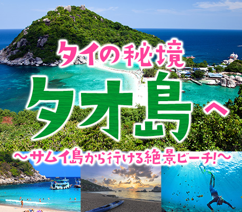 タイの秘境「タオ島」へ！サムイ島から行ける絶景ビーチ！