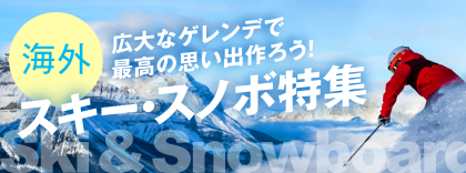 海外　広大なゲレンデで最高の思い出作ろう！　スキー・スノボ特集