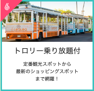 トロリー乗り放題付定番観光スポットから最新のショッピングスポットまで網羅！