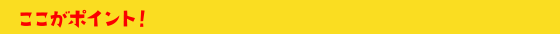ここがポイント！