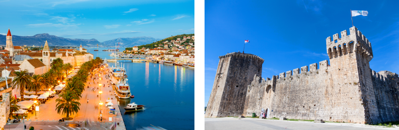 城壁に囲まれた小さな島　トロギール