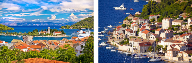 ビーチと「緑の洞窟」ヴィス島