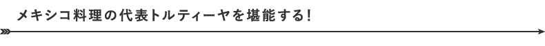 メキシコ料理代表トルティーヤを堪能する！