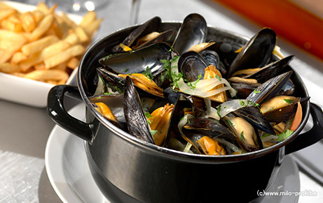 エミレーツ航空で行くヨーロッパ(ブリュッセル)＆ドバイで食べたい料理のひとつ、ベルギー料理の定番、ムール貝