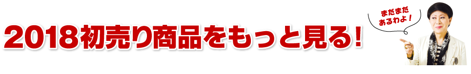 2018初売り商品をもっと見る！