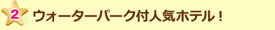ウォーターパーク付人気ホテル!