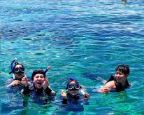 オランゴ島海洋保護区でシュノーケリング付き!