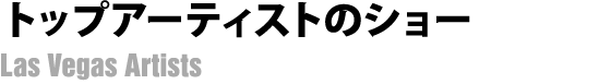 トップアーティストのショー