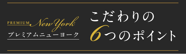 プレミアムニューヨーク　こだわりの6つのポイント