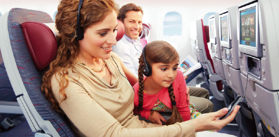 世界最高峰の快適な機内サービス！