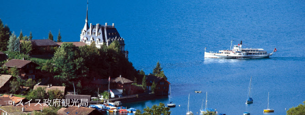 ブリエンツ湖など複数の湖の景観を楽しむ
