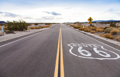 早速あこがれのルート66を走行!