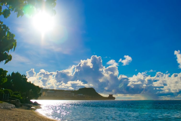 tumon beach at noon