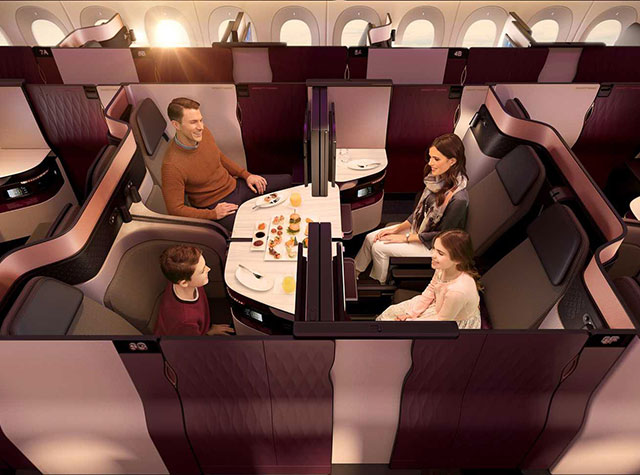 ビジネスクラスのお座席