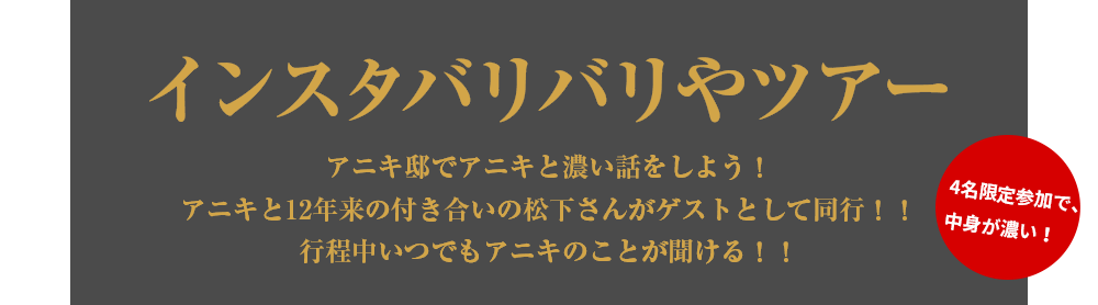 インスタバリバリやツアー～アニキ邸でアニキと濃い話をしよう！4名限定参加 at バリ島～