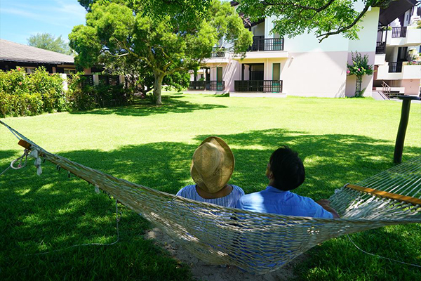 天気の良い日はリゾート内でのんびり