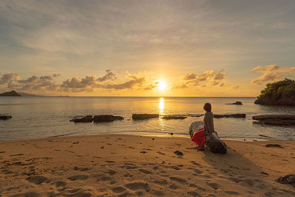 夕日が見えるビーチまで徒歩5分