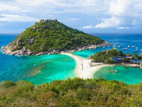 オプショナルツアーで人気　ナンユアン島の絶景